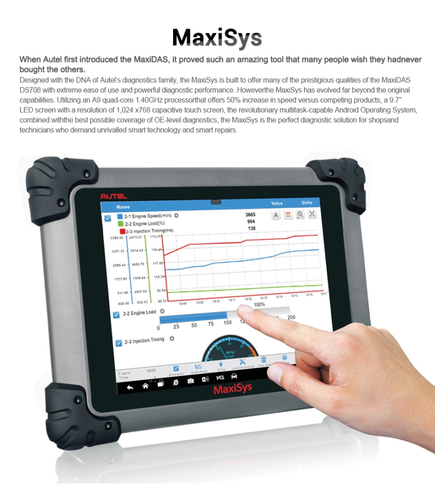 Autel MaxiSys Pro/908P con touch screen