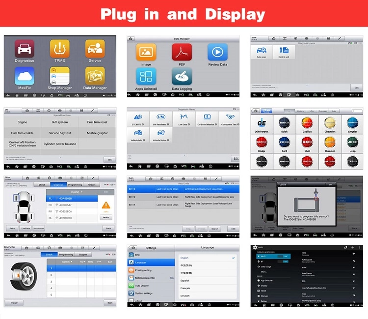 Plug-in e display Autel Maxipro MP808